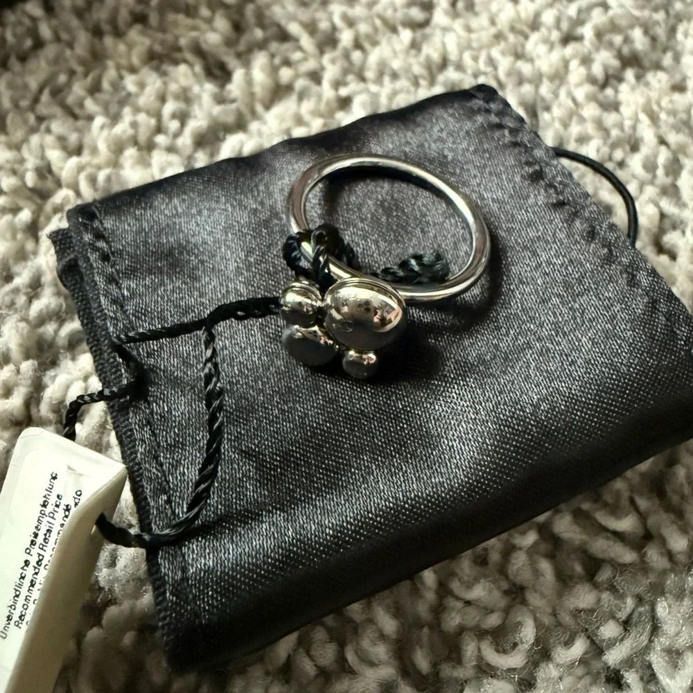 NWT Calvin Klein Silver Fidget Spinner Ring with dust bag and box - Picture 5 of 8